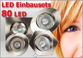 LED Einbauset 78 LED GU10 in wei� oder warmwei�
