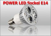 Power LED Sockel E14 in wei� oder warmwei�