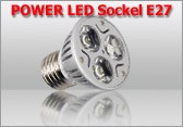 Power LED Sockel E27 in wei� oder warmwei�