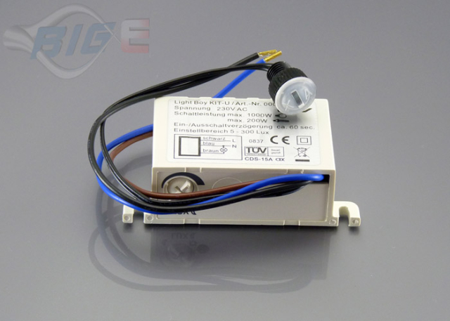 Mini Einbau D�mmerungsschalter mit externem Fotosensor