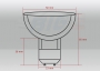 52 LED GU10 Strahler 230 V warmwei�  mit Schutzglas