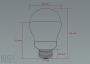Power LED Lumidas 6W E27 warmwei� rund - DIMMBAR