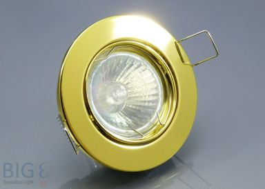 Einbaurahmen aus Druckguss - Rund - Messing / Gold