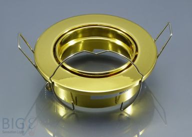 Einbaurahmen aus Druckguss - Rund - Messing / Gold