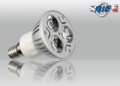 3x1W E14 Wei� 230V Power LED Strahler