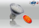 30 LED farbige Leuchtmittel ROT - GU10