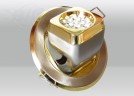Einbaurahmen Robot MR11 - GU4 - Nickel/Gold