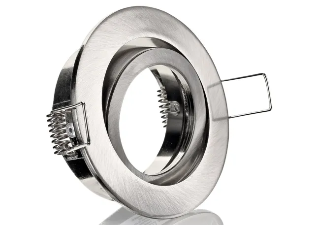 9 x LED Einbaustrahler Set extra flach mit Marken Flat LED Spot McShine 5 Watt Alu-Druckguß Rund Klickverschluß Dimmbar 40 Watt Ersatz