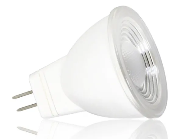 Feuchtraum LED Einbaustrahler Set IP44 MR11 35mm Druckguß gebürstet rund mit Marken LED Spot Bioledex Helso 4 Watt 12V