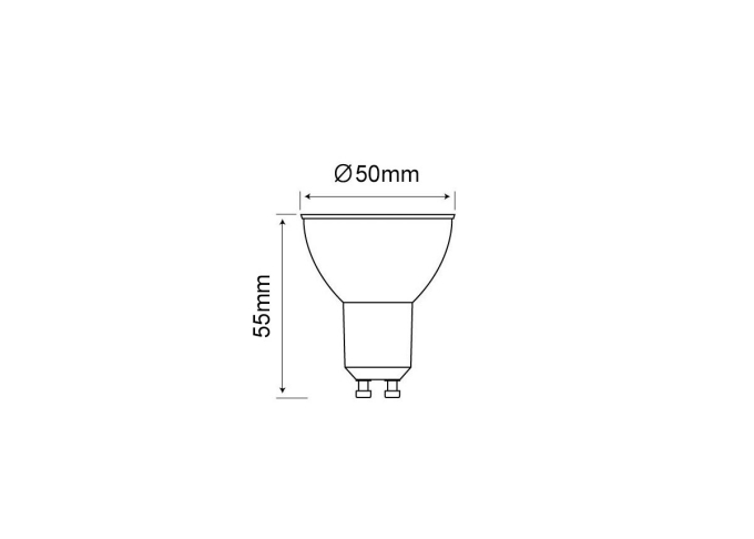 ChiliTec LED Strahler GU10 W90 825lm, 230V/9W, 120Grad, warmweiss
