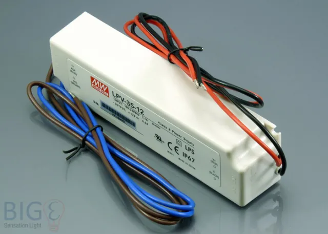 Mean Well LED Trafo 36W Waterproof (Wasserdicht) LPV-35-12