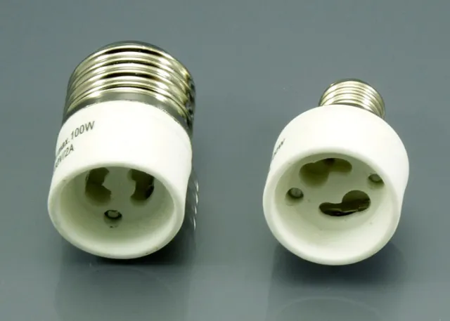 Hochvolt Leuchtmitteladapter E14 und E27 auf G9 und GU10