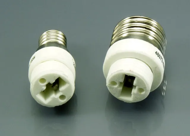 Hochvolt Leuchtmitteladapter E14 und E27 auf G9 und GU10