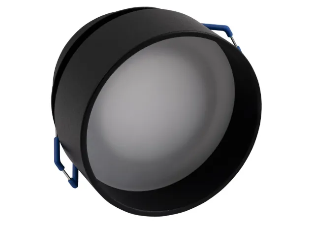 Einbaurahmen McShine DL-21 rund, mit Frontglas milchig, schwarz doppelter Lichtaustritt