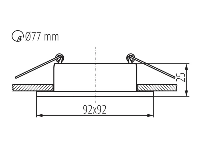Kanlux Einbaustrahler Deckenleuchte Downlight FELINE DSL G-B schwarz matt gold eckig doppelter Lichtaustritt