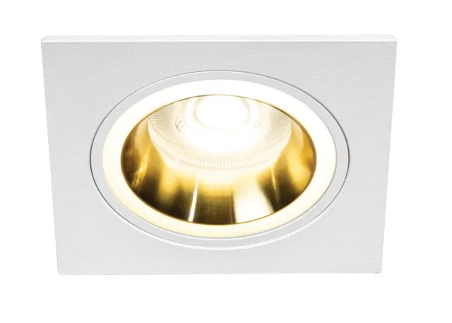 Kanlux Einbaustrahler Deckenleuchte Downlight FELINE DSL G-W weiß matt gold eckig doppelter Lichtaustritt