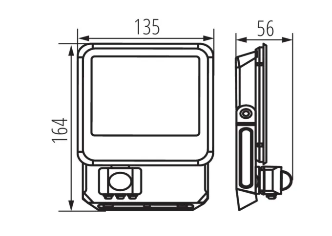 Kanlux LED Außenstrahler Fluter IQ-LED FL 20W-NW SE Bewegungsmelder