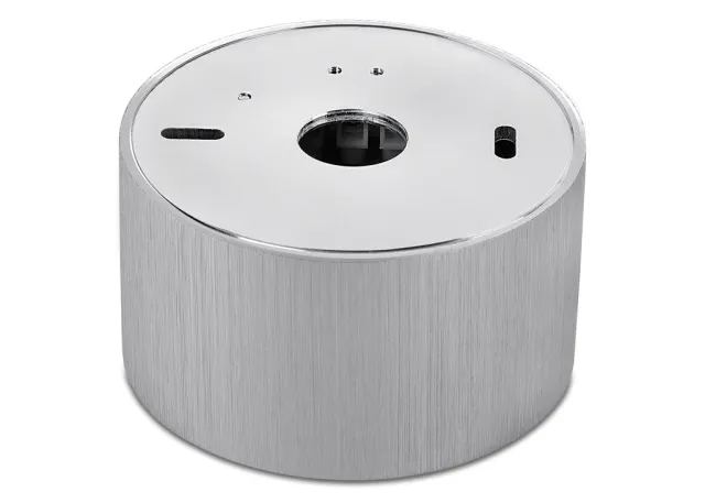 Aluminium Aufbaustrahler gebürstet rund BiColor kurz
