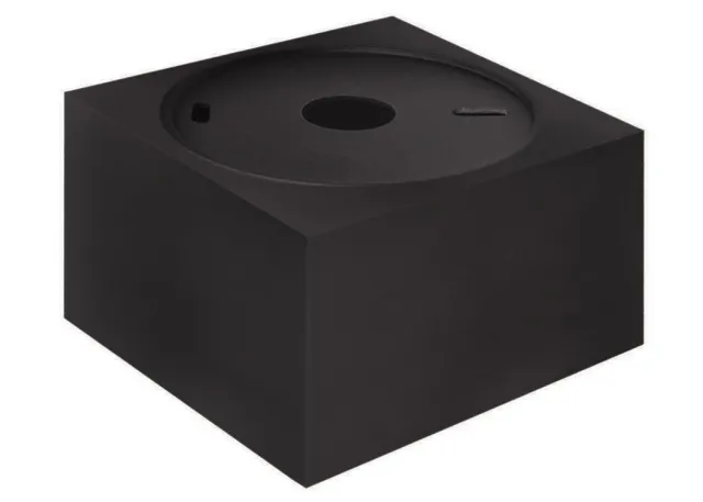 Aluminium Aufbaustrahler gebuerstet eckig kurz komplett schwarz IP44 fuer LED Module