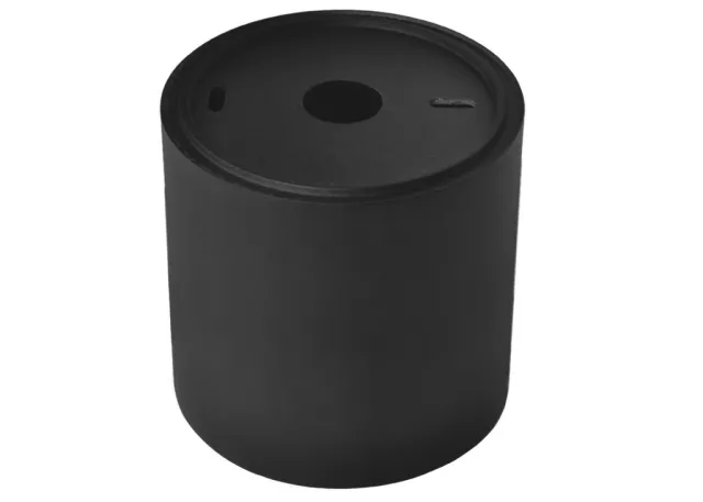 Aluminium Aufbaustrahler gebuerstet rund komplett schwarz GU10