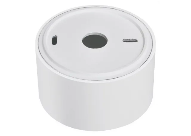 Aluminium Aufbaustrahler gebürstet rund kurz komplett weiss fuer LED Module