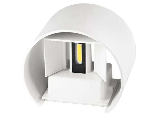 Druckguss UP/Down 2x3W IP54 weiß rund Abstrahlwinkel einstellbar