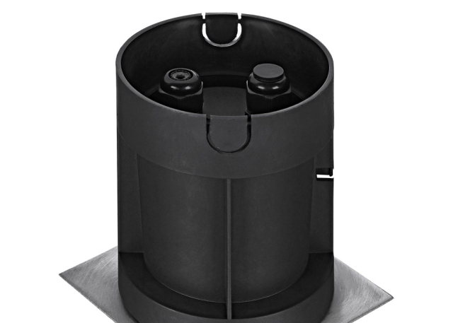 LED Boden-Einbaustrahler GU10 4-eckig schwarz matt schwenkbar für GU10, MR16 oder Module