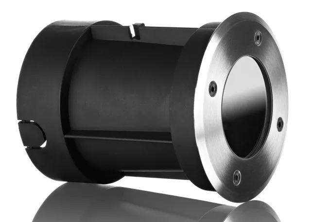 9er Boden LED Einbaustrahler Set IP67 rund mit Premium GU10 LED Spot Kanlux IQ-LED 5 Watt