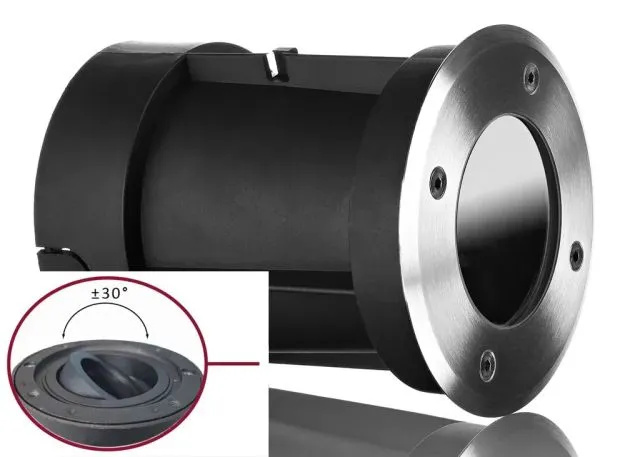 Boden LED Einbaustrahler Set IP67 rund schwenkbar mit Premium GU10 LED Spot Kanlux IQ-LEDEX 3 Watt