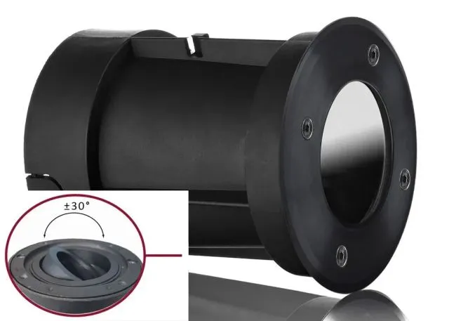 Boden LED Einbaustrahler Set IP67 rund schwenkbar mit Premium GU10 LED Spot Kanlux XLED 5 Watt