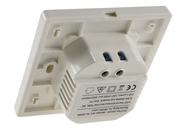 LED Wand-Einbauleuchte EBL 86 2,5W, 3000k, warmweiß, Rahmen cremeweiß