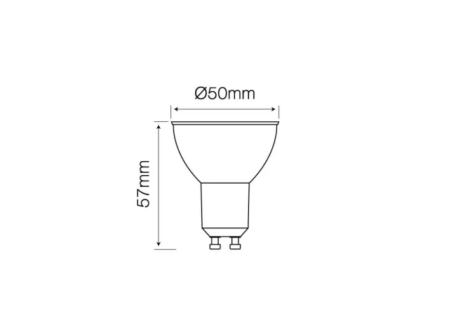 ChiliTec LED Strahler GU10 H10 SMD 15 SMD LEDs 3000k, 50lm, 120 Grad, 230V/0,8W, warmweiß