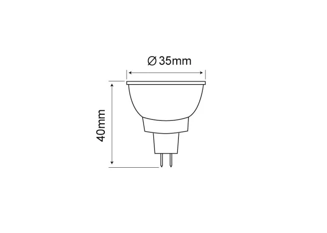 ChiliTec LED Strahler MR11, 8x 2835 SMD LEDs 12V, 2W, 169 Lumen, 3000k / warmweiß