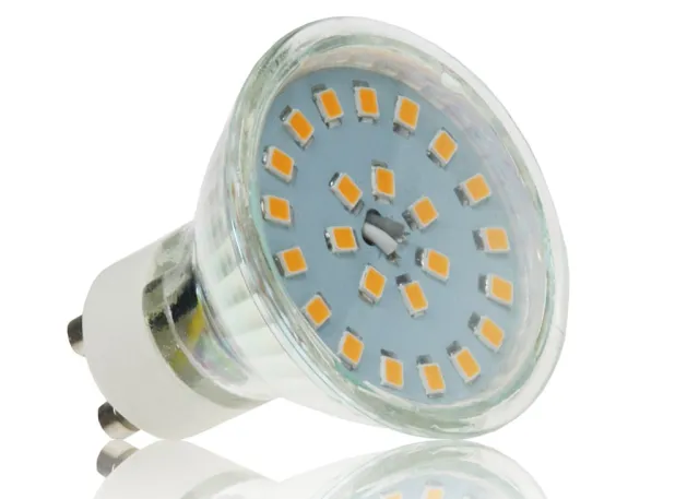 LED Aufbaustrahler Set Würfel Cube Aluminium gebürstet komplett weiß mit LED Markenspot Chilitec H55 5 Watt Klarglas