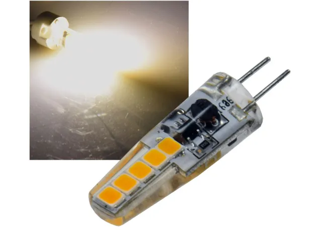 Chilitec SMD LED Birne G4 2 Watt 12 V für jeden Trafo Silikon ummantelt