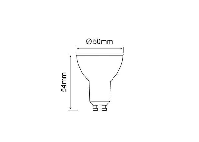 ChiliTec LED Strahler GU10 Glas 5W warmweiß 230V 38Grad 484lm 3000k