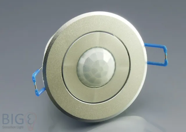 Decken-Einbau Bewegungsmelder Aluminium 360 Grad auch für LED