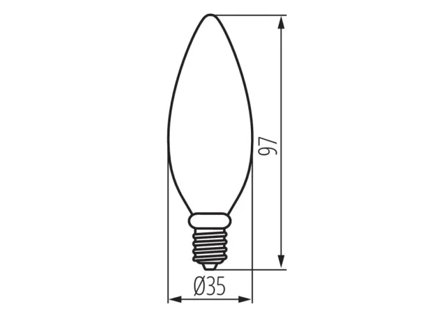 KANLUX Filament LED-Leuchtmittel XLED C35 E14 2,5 Watt