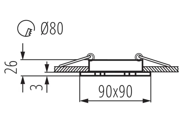 Kanlux Deckenleuchte SEIDY CT-DTL50-W/M Einbau schwenkbar Aluminium gebürstet BiColor eckig