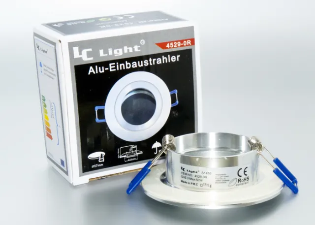 IP44 Aluminium Einbaustrahler Aluminium BiColor rund Feuchtraum