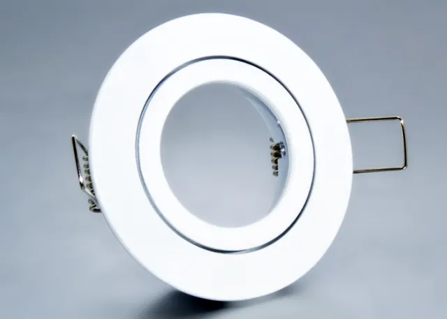 Druckguss Einbaustrahler weiß matt - schwenkbar - Klickverschluss