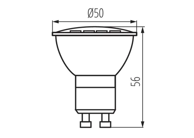 Kanlux TOMIv2 LED GU10 4.9W LED Lampe 120 Grad Milchglas