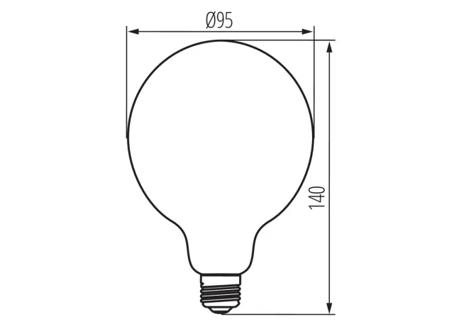Kanlux LED Leuchtmittel Globe XLED G95 4W-SW Superwarm dekorativ
