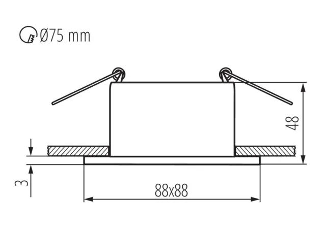 Kanlux Einbau-Downlight GLOZO DSL G/B