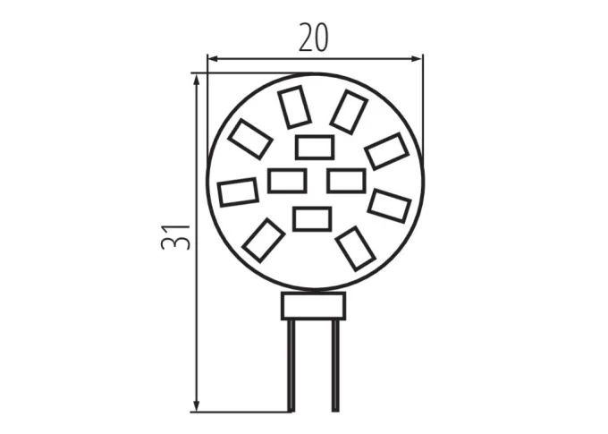 Kanlux SMD LED Birne G4 1,2 Watt 12 V für jeden Trafo 12 SMD