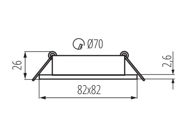 Kanlux Einbaustrahler Deckenleuchte DALLA CT-DTL50-B Klickverschluss