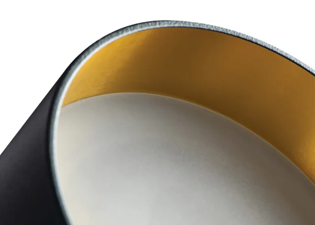 Kanlux Einbaustrahler GOVIK schwarz / gold rund zweifacher Lichtaustritt DSO-B/G