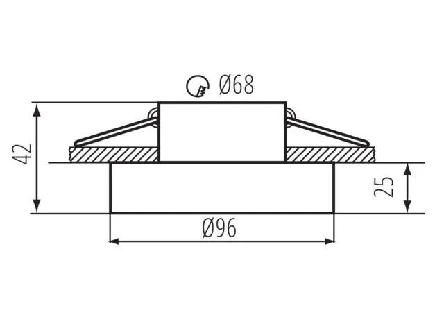 Kanlux Deckenleuchte Einbau Downlight ELICEO ST DSO B/B schwarz rund