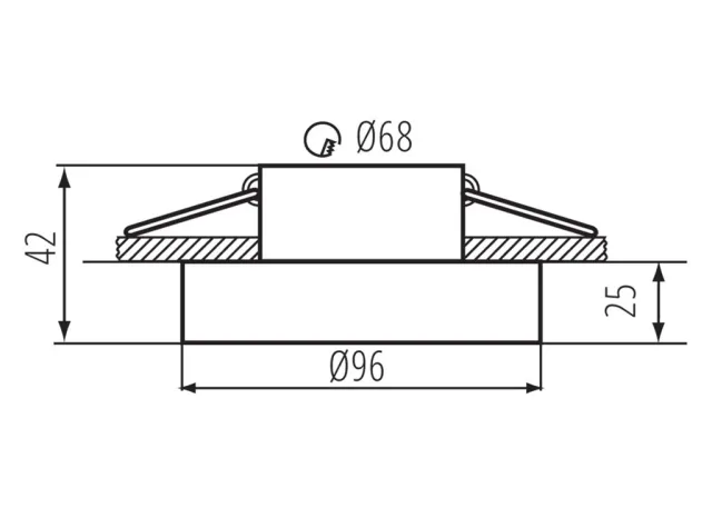 Kanlux Deckenleuchte Einbau Downlight ELICEO ST DSO W/G weiss gold rund