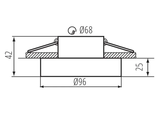 Kanlux Deckenleuchte Einbau Downlight ELICEO DSO W/G weiss gold rund
